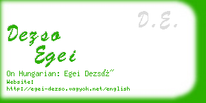 dezso egei business card